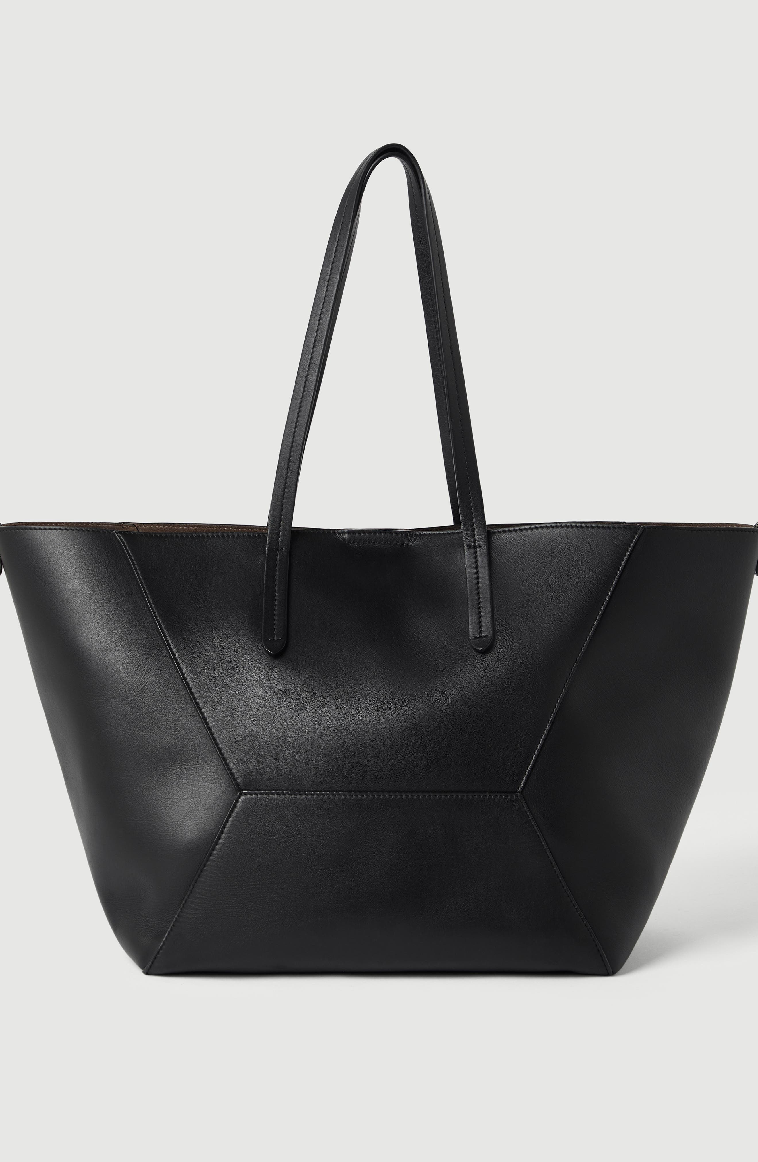 BC Duo large bag in calfskin with monili, Alternate, color, Black