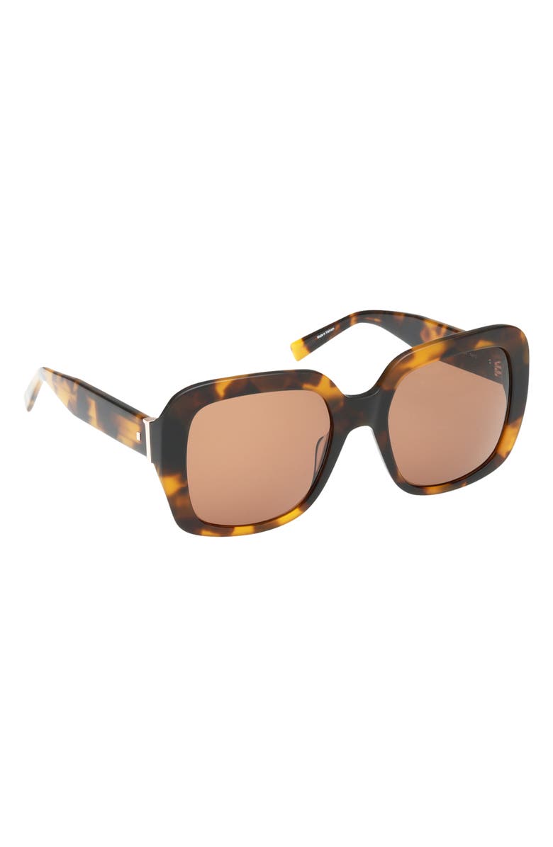ABERCROMBIE & FITCH 55mm Square Sunglasses, Alternate, color, Dark Havana / Brown