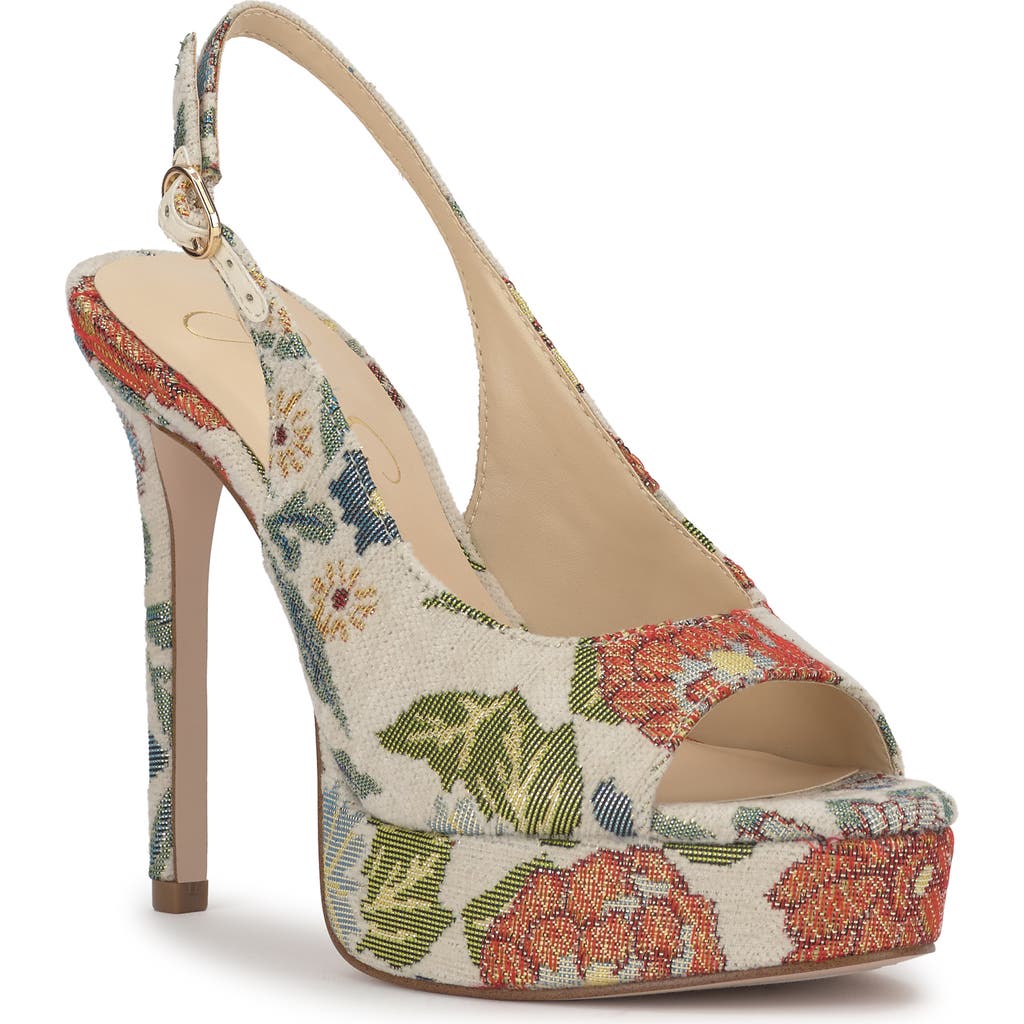 Jessica Simpson Sibilla Slingback Platform Sandal In Multi