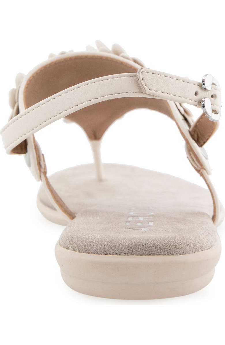 Aerosoles Connie Flower Slingback Sandal, Alternate, color, Eggnog Faux Leather