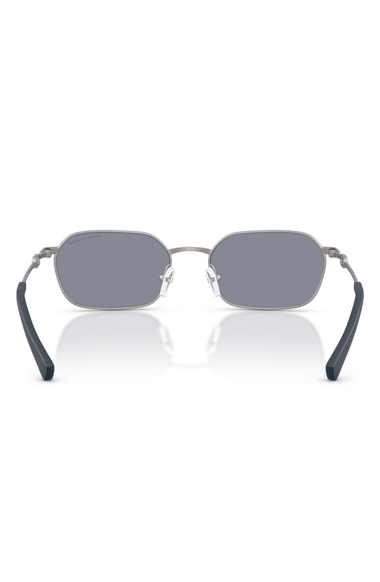 AX Armani Exchange 54mm Irregular Sunglasses, Alternate, color, Matte Gunmetal / Grey