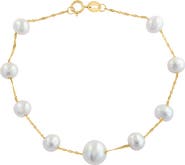 EFFY 14K Yellow Gold Freshwater Pearl Station Bracelet