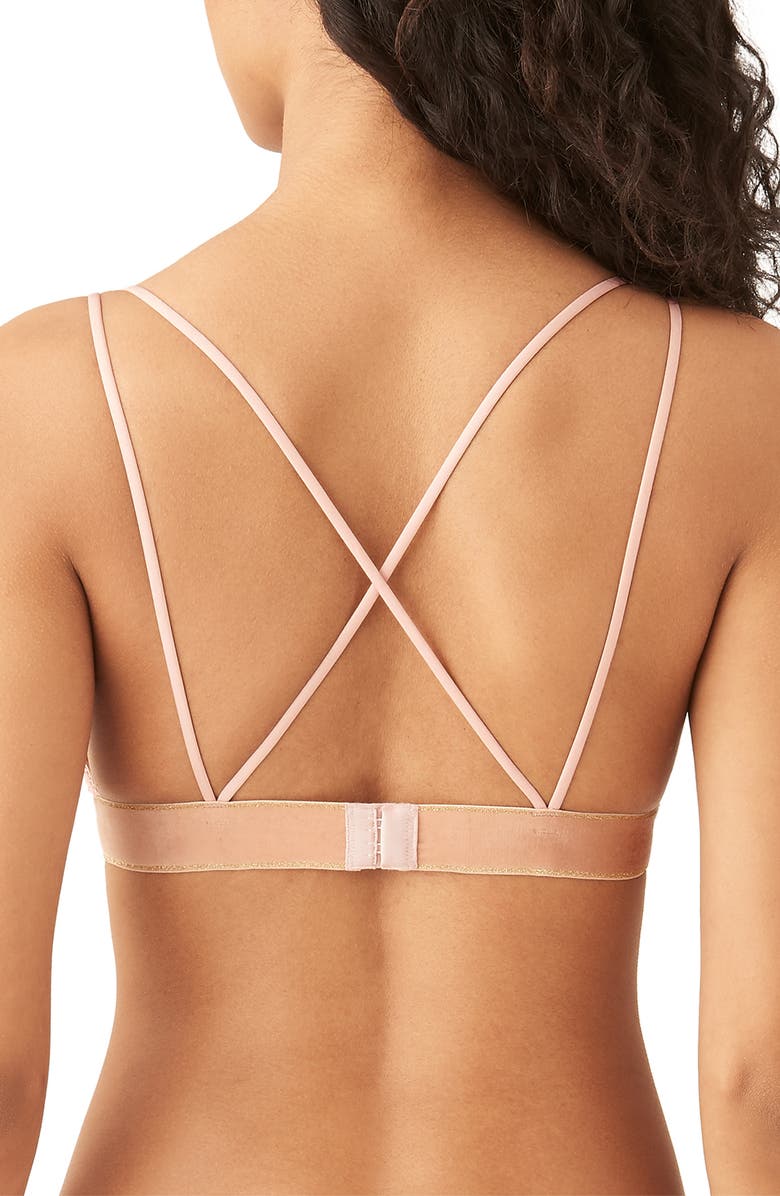 b.tempt'd by Wacoal Lace Encounter Strappy Bralette, Alternate, color, Rose Smoke