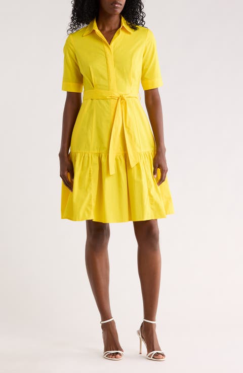 Short Sleeve Cotton Shirtdress