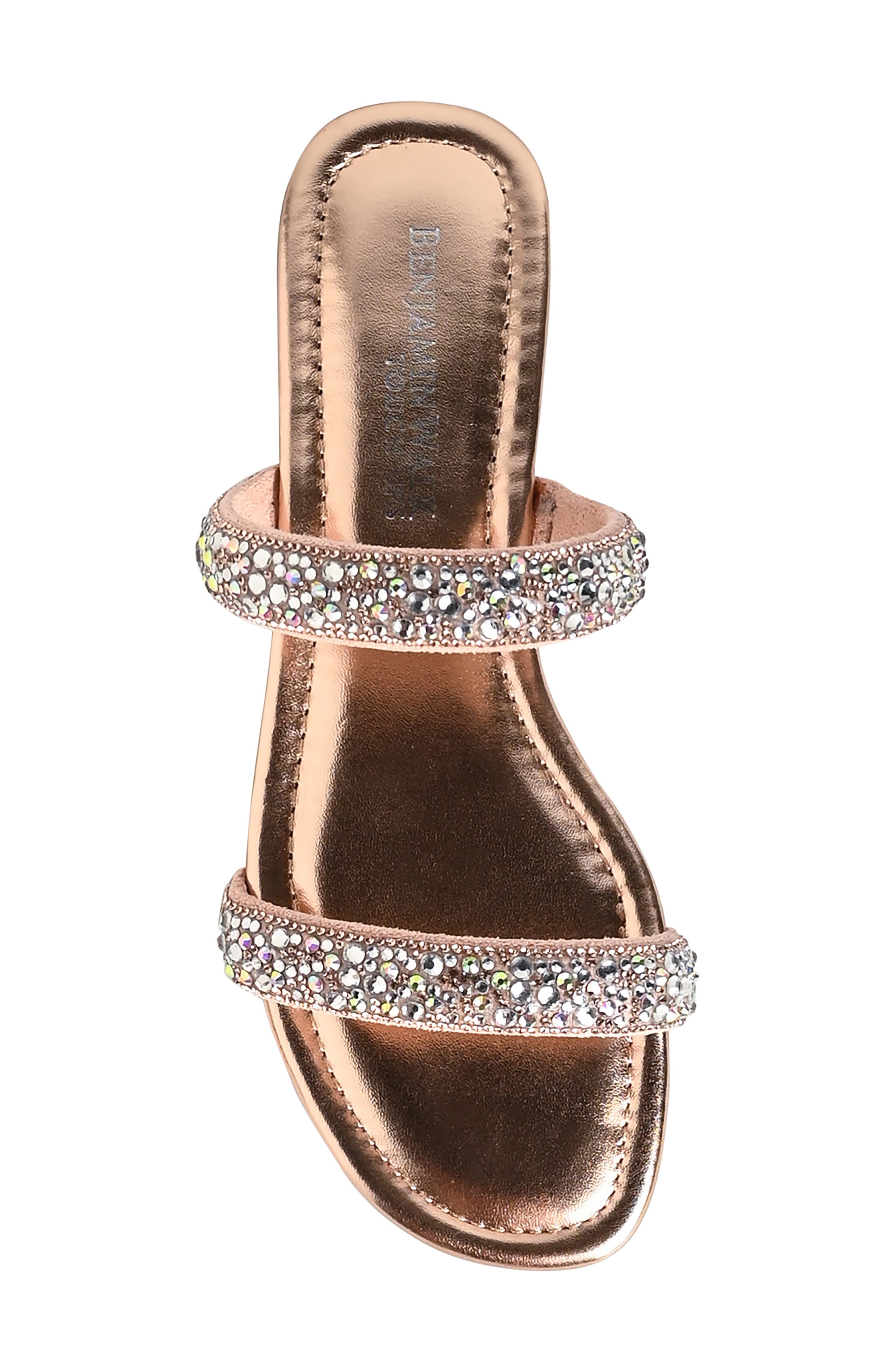 Trinity Slide Sandal, Alternate, color, ROSE GOLD