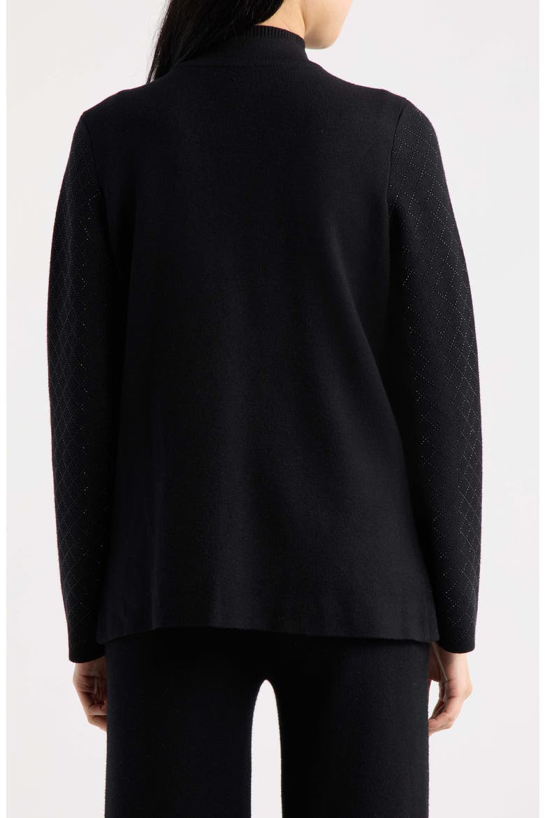 Diamond Heatset Cardigan, Alternate, color, ANNE BLACK