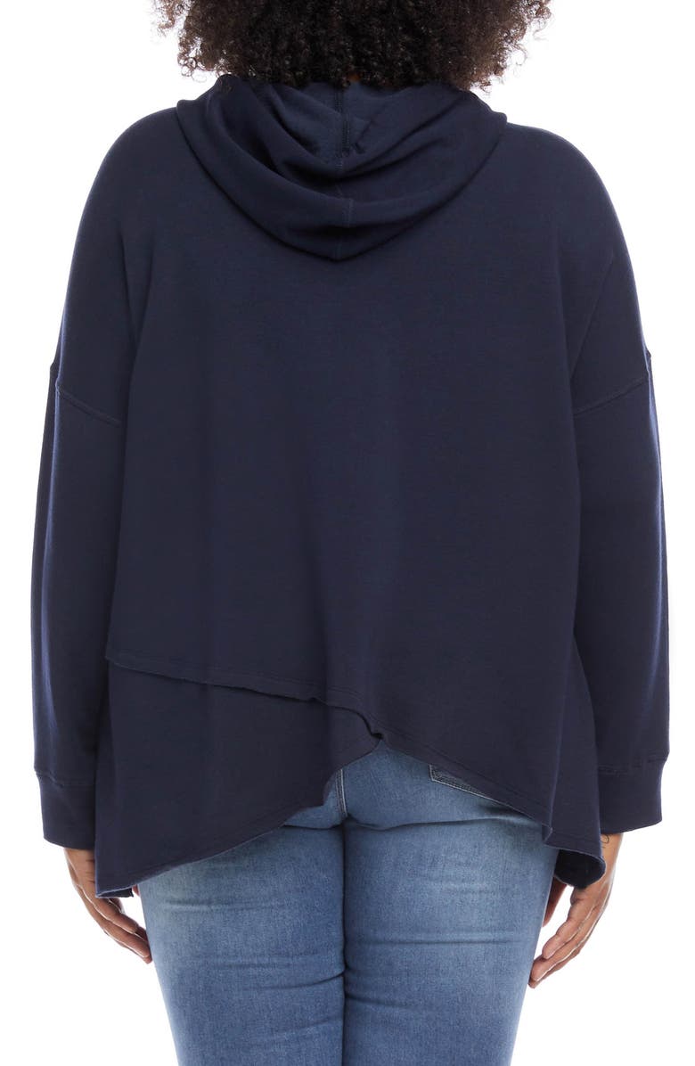 Karen Kane Asymmetrical Hoodie, Alternate, color, 