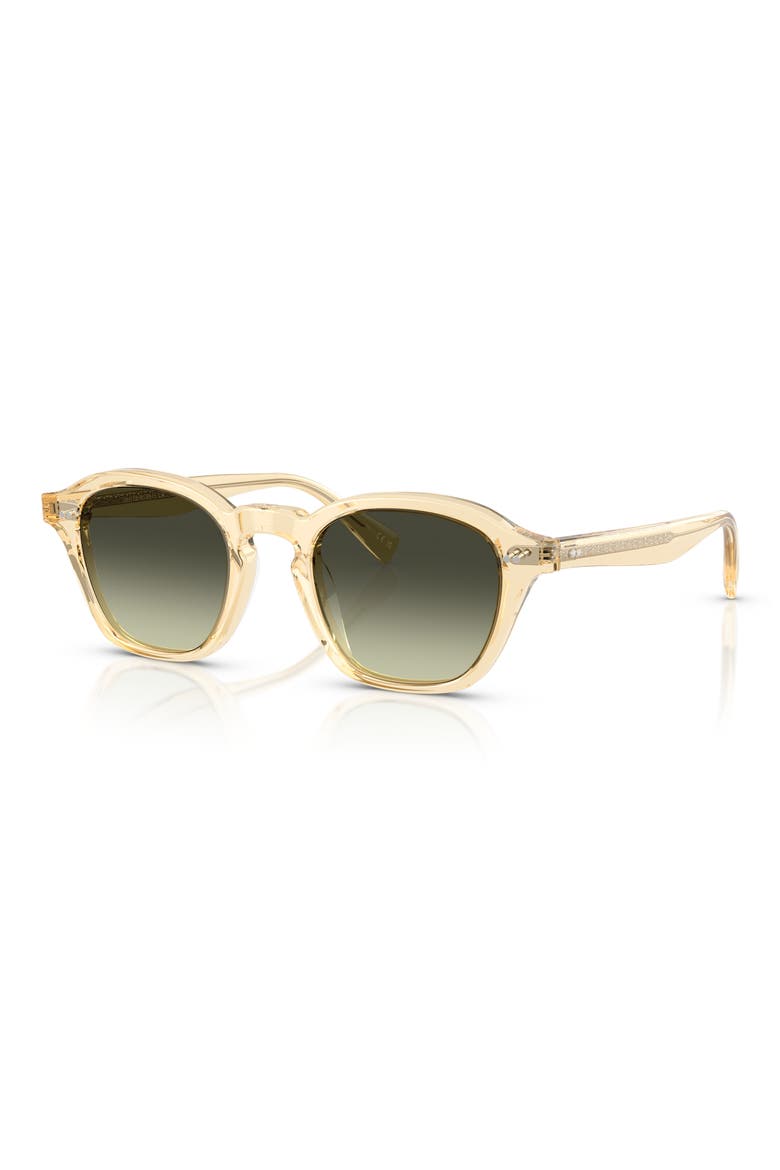 48mm Small Square Sunglasses, Alternate, color, YELLOW BEIGE/ G-15 GRADIENT