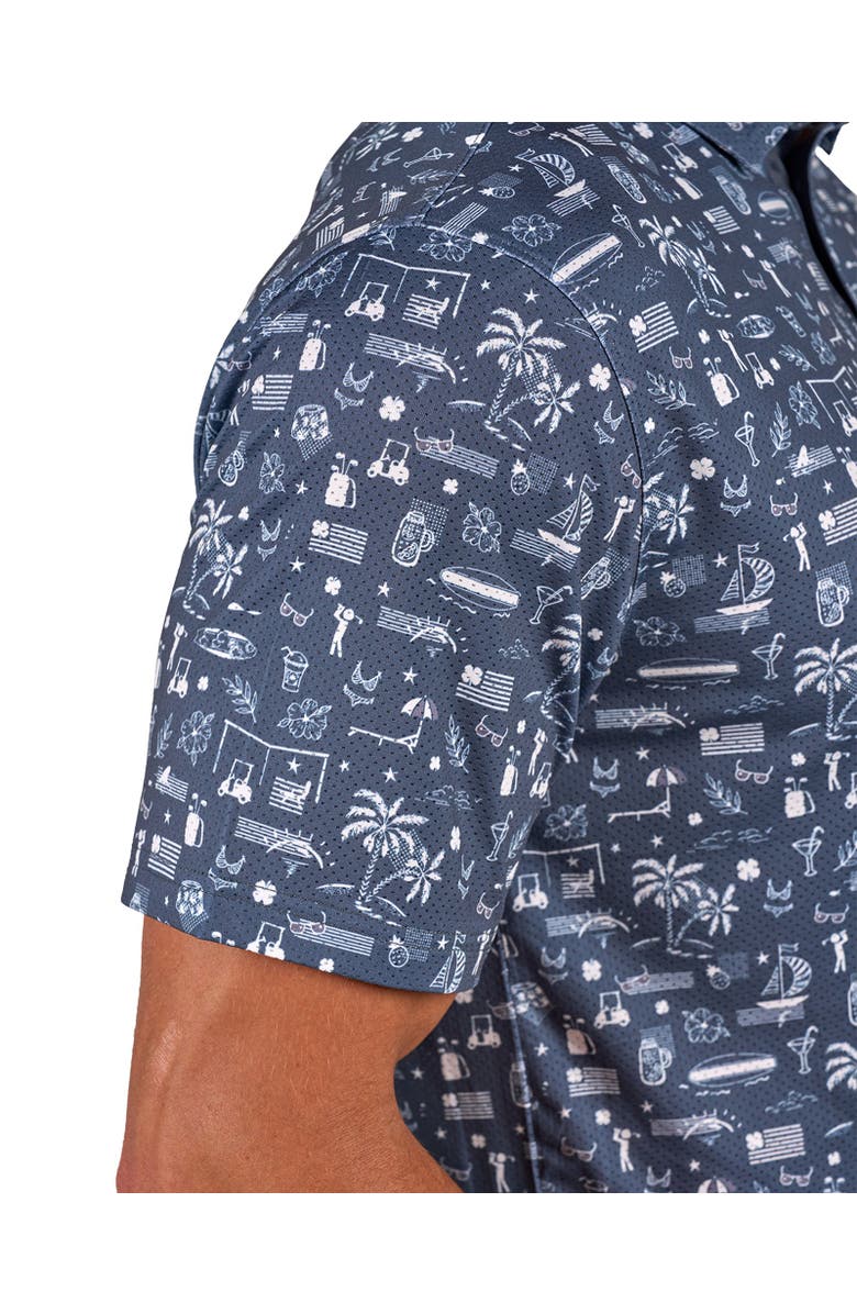 Black Clover Vacation Nation Polo, Alternate, color, Black Sand