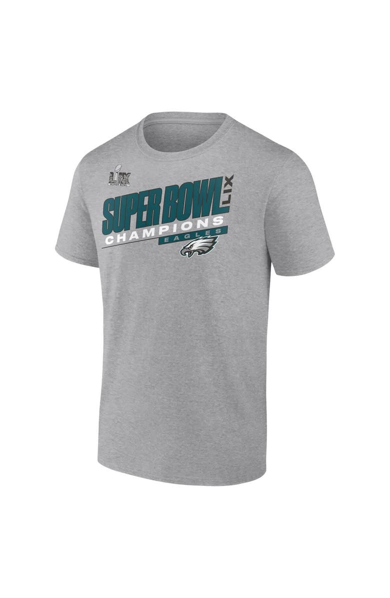 FANATICS Men's Fanatics Heather Gray Philadelphia Eagles Super Bowl LIX Champions Counting Points Score T-Shirt, Alternate, color, 