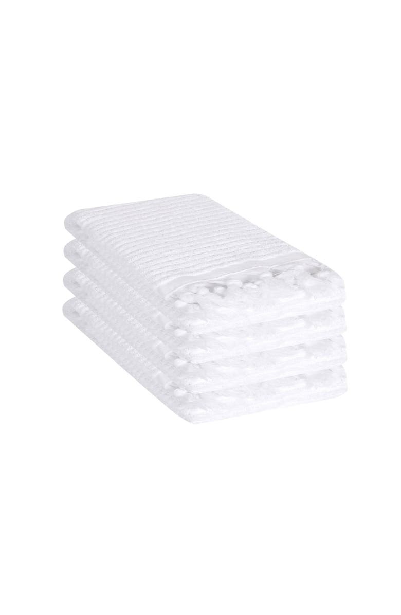 Olive & Linen Ribbed Loom Terry Hand Towel Bundle, Main, color, 