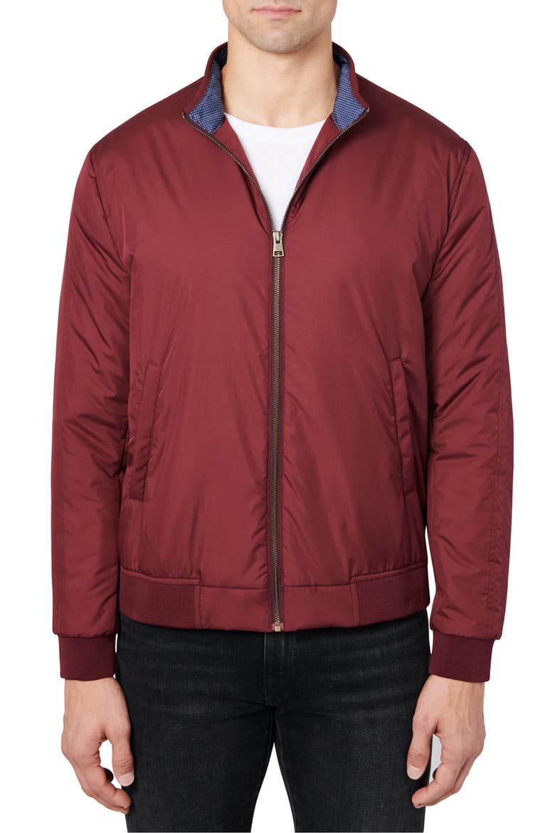 Solid Padded Hybrid Jacket, Main, color, BURGUNDY