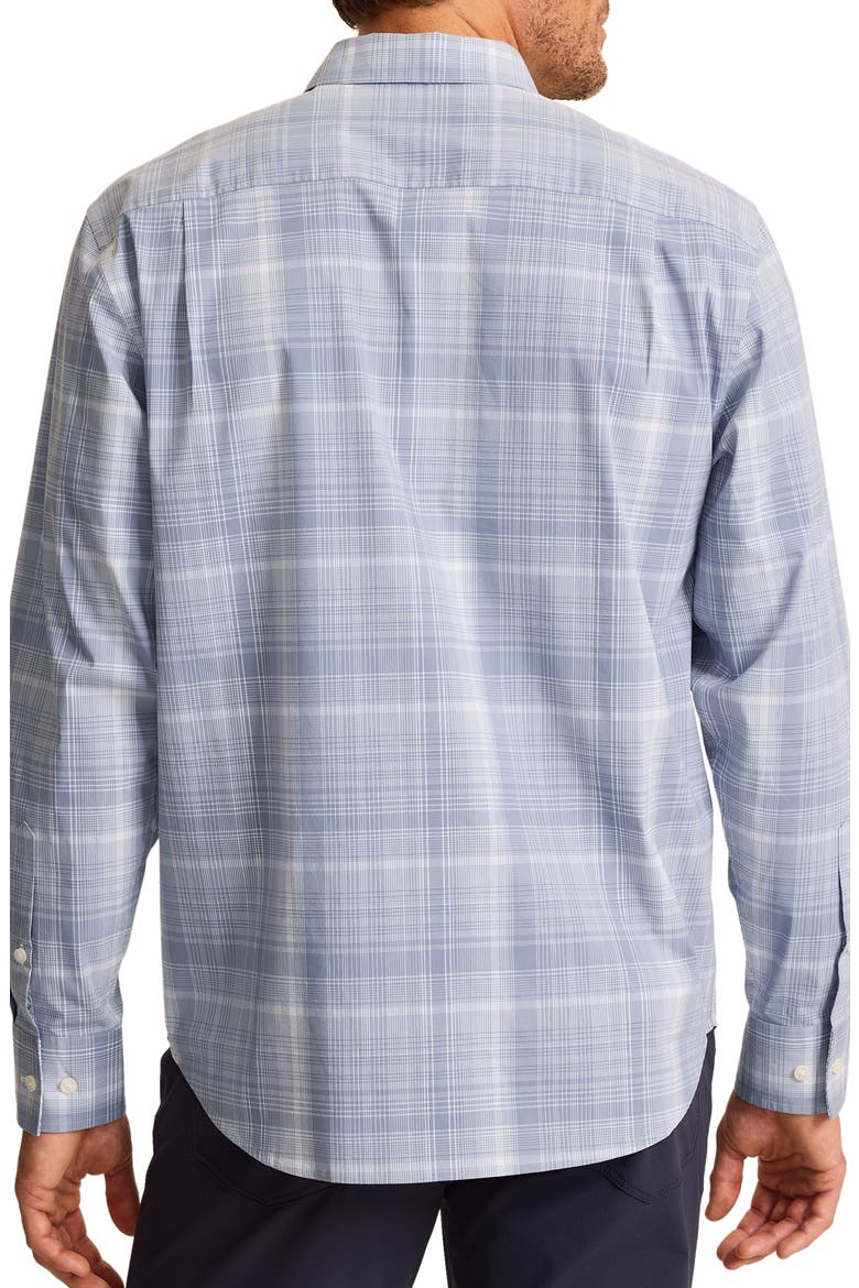 Sarasota Stretch La Cumbre Plaid Long Sleeve Button Up Shirt, Alternate, color, DRESS BLUES