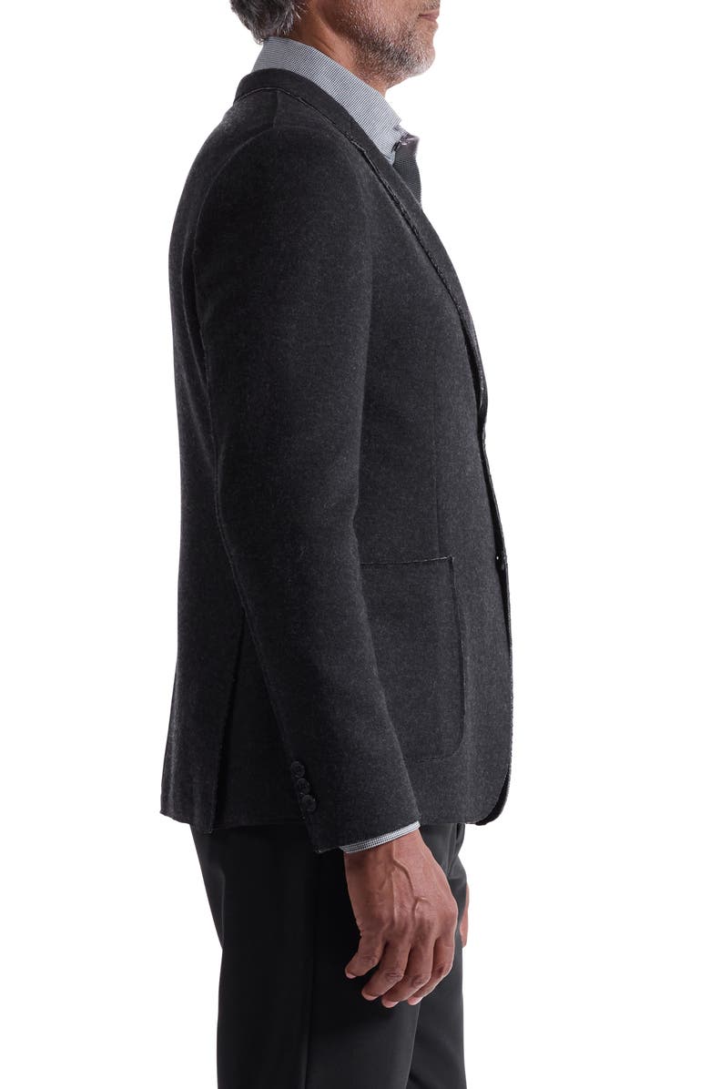 Bugatchi Wool Blend Laser Cut Blazer, Alternate, color, Anthracite