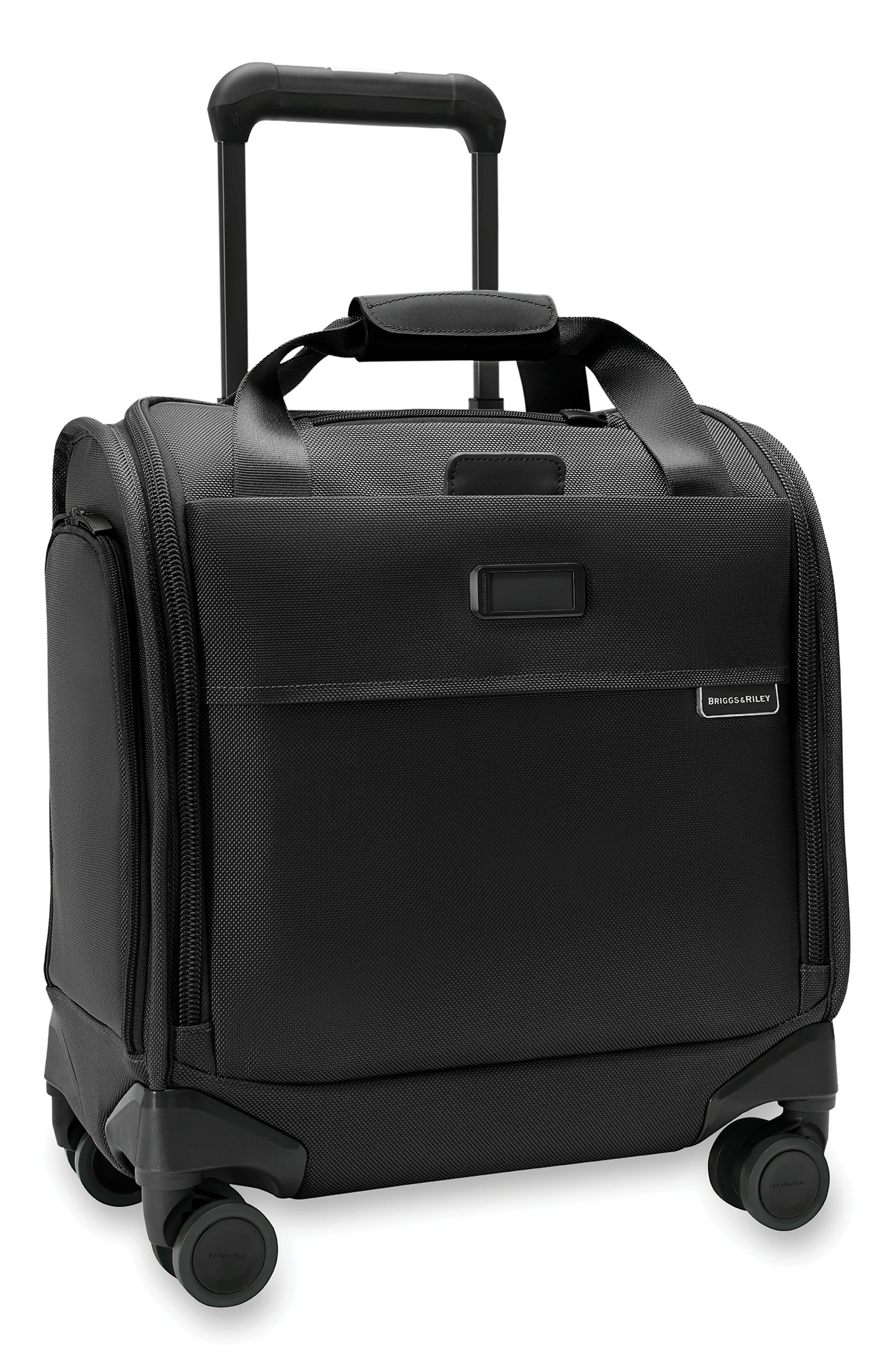 Briggs & Riley Baseline Cabin Spinner Carry-On Bag, Alternate, color, Black