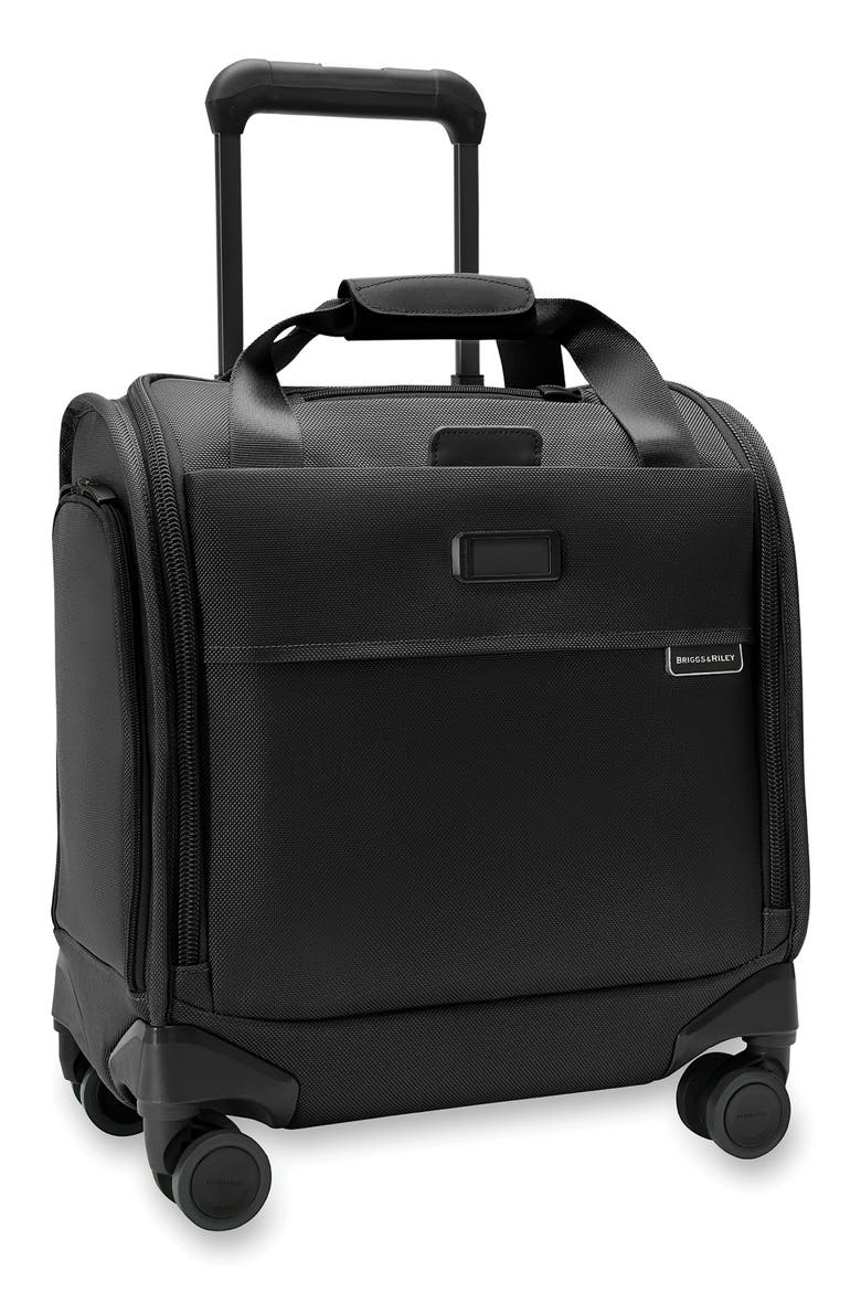 Baseline Cabin Spinner Carry-On Bag, Alternate, color, BLACK