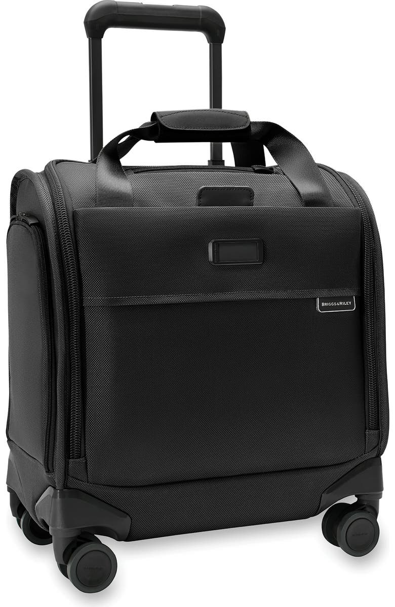 Briggs & Riley Baseline Cabin Spinner Carry-On Bag, Alternate, color, Black