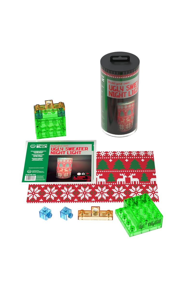 E-Blox Power Blox Byo Holiday Night Light Ugly Sweater Ages 5+, Main, color, Multicolored