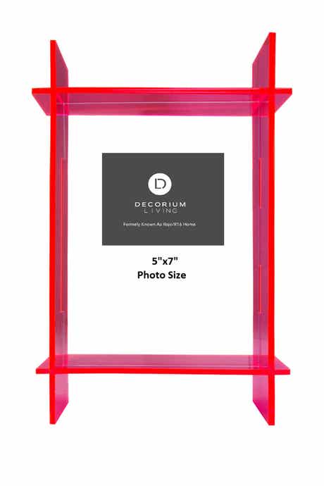 Neon Pink Lucite 5" x 7" Frame