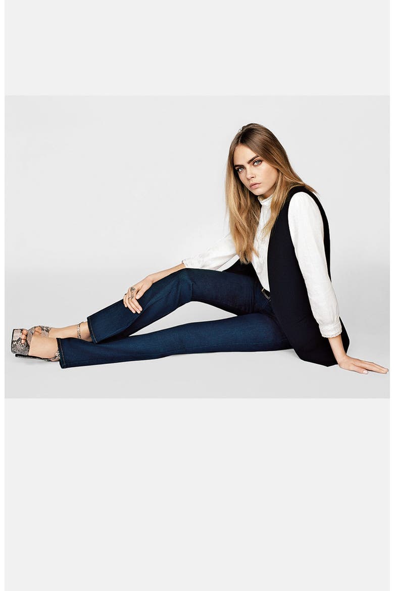 'Molly' Longline Vest, Alternate, color, BLACK