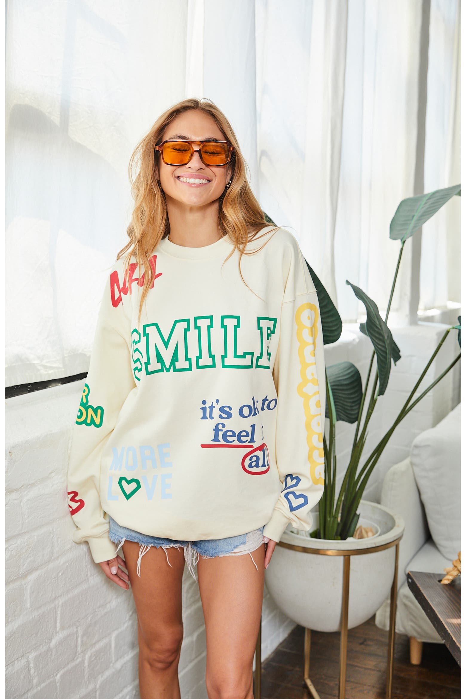Affirming Rugs THE MAYFAIR GROUP Affirmation Crewneck Cotton Sweatshirt (Women ...
