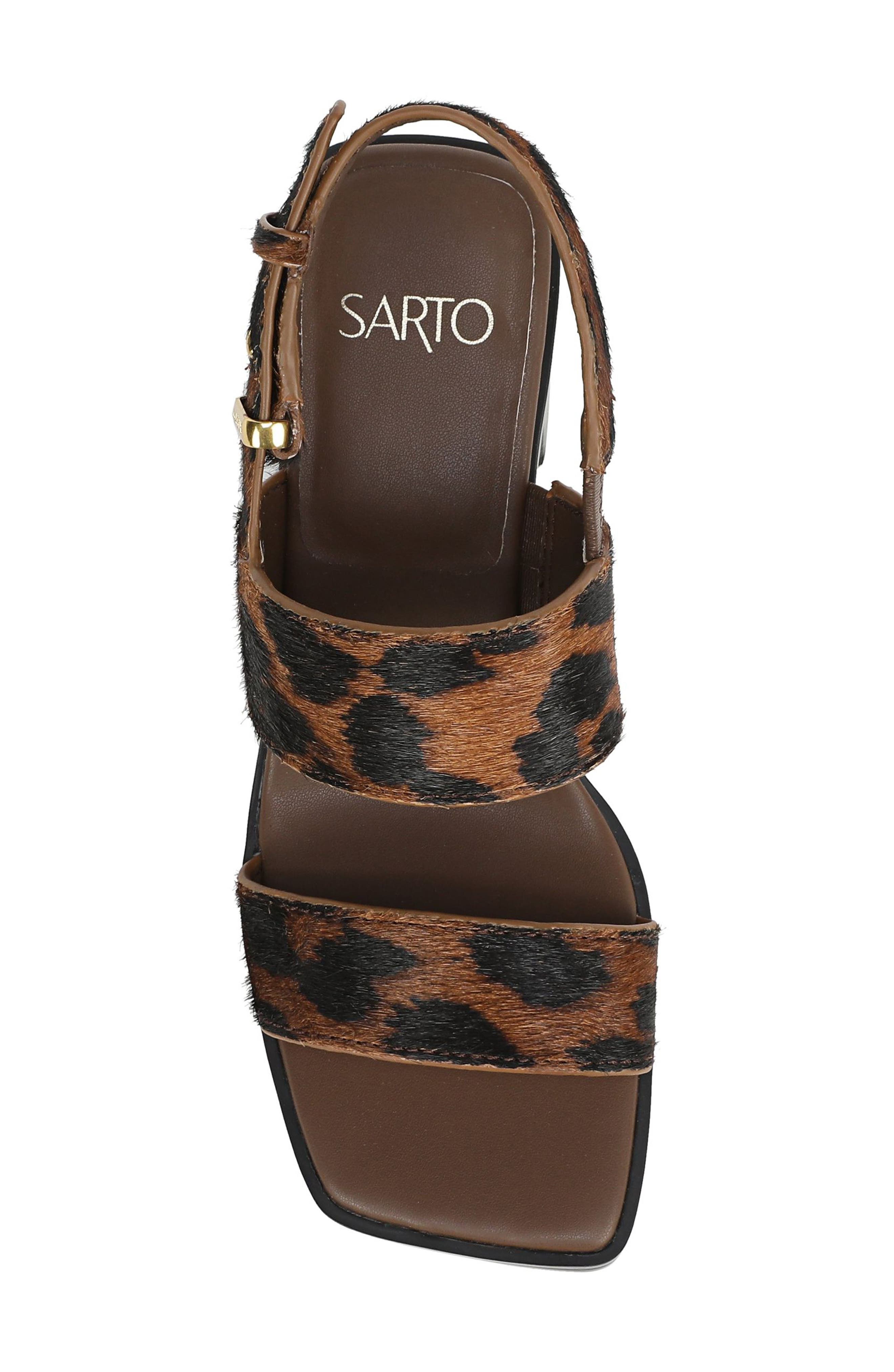Rory Genuine Calf Hair Slingback Sandal, Alternate, color, BROWN