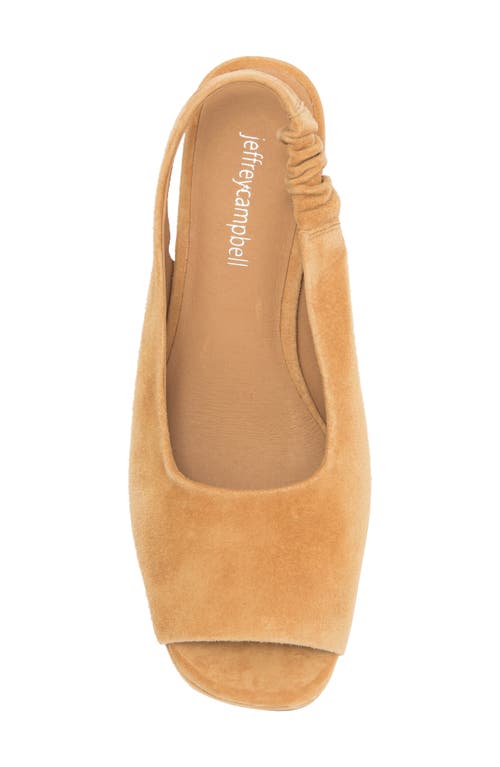 Jeffrey Campbell Extendo Slingback Platform Sandal In Beige Suede