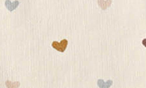 Rylee + Cru Heart Print Romper In Neutral