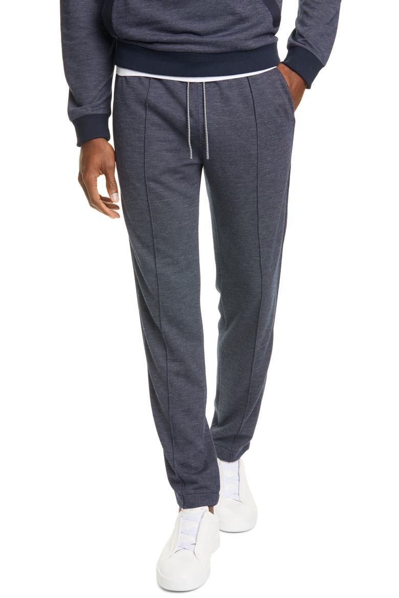 Cotton Blend Jogger Pants, Main, color, NAVY