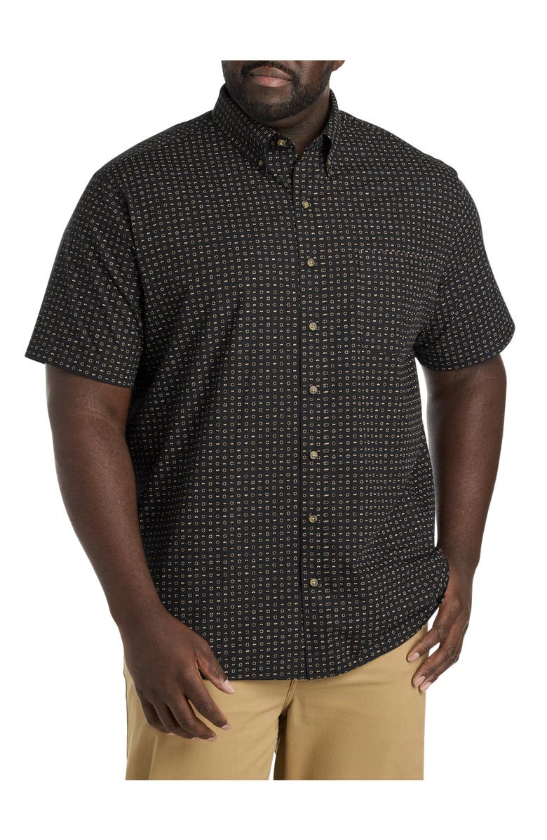 Harbor Bay by DXL Big & Tall Easy-Care Micro Print Sport Shirt, Main, color, 