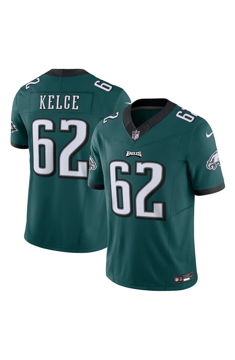 Nike Men's Nike Jason Kelce Midnight Green Philadelphia Eagles Vapor F.U.S.E. Limited Jersey, Main, color, 