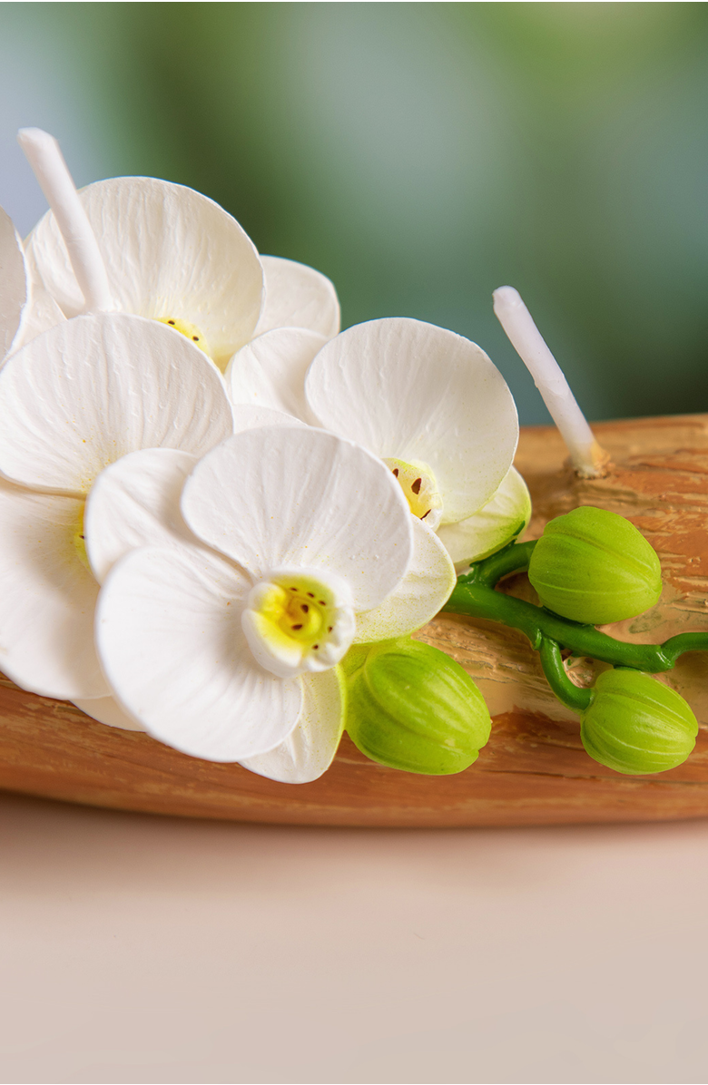 Southlake gifts Orchid Arrangement Candle, Alternate, color, White