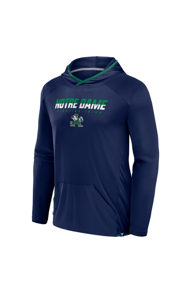 FANATICS Men's Fanatics Navy/Green Notre Dame Fighting Irish Transitional Hoodie T-Shirt, Alternate, color, 