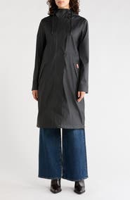 Hunter Darcy Longline Rubberized Rain Coat