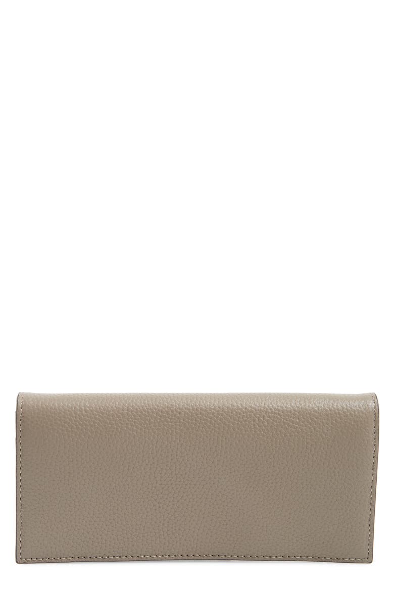 Hunter Leather Continental Wallet, Main, color, GREY TAUPE