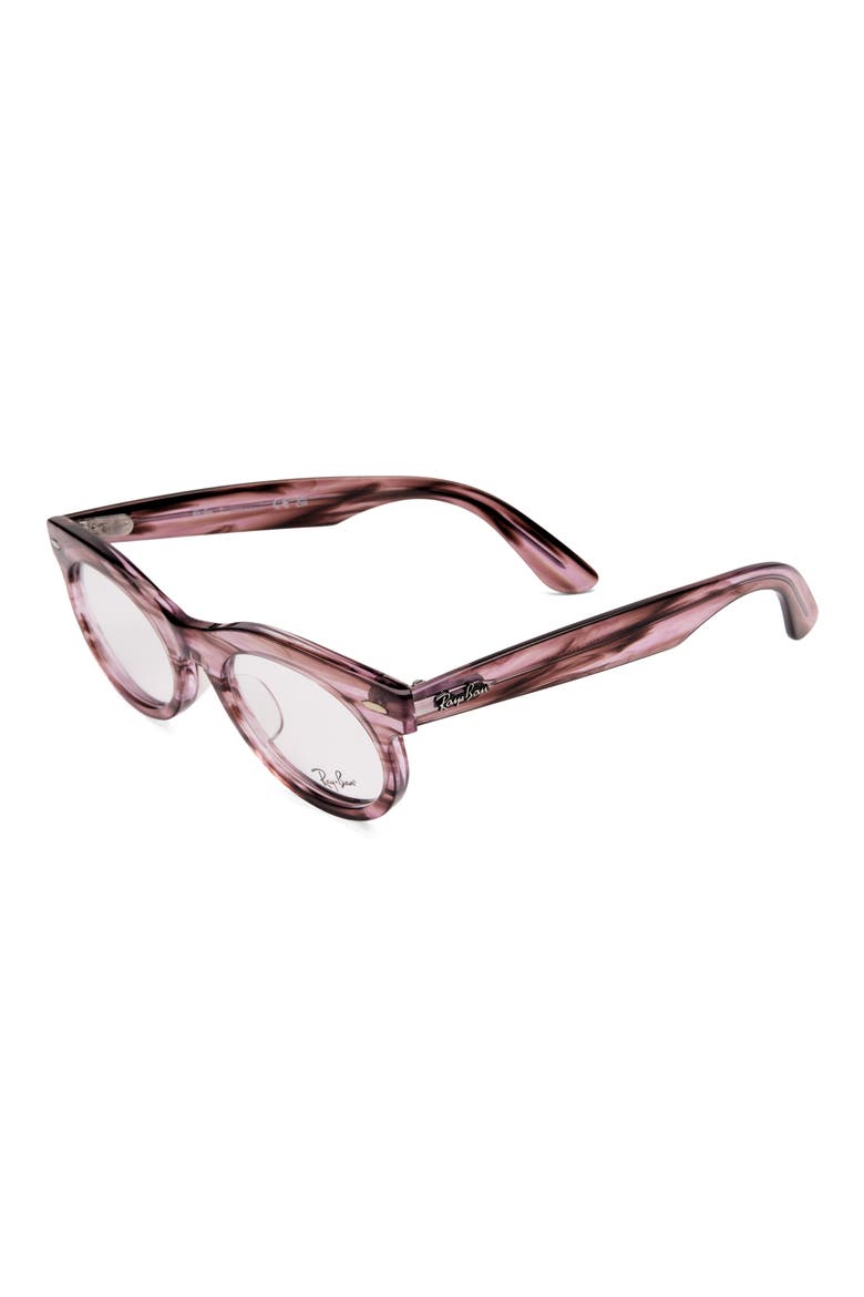 53mm Oval Optical Glasses, Alternate, color, PINK