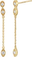 Bony Levy 18K Gold Mykonos Diamond Linear Drop Earrings (Online Trunk Show)