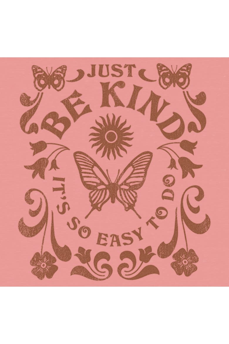 Junior's Lost Gods Just Be Kind  Sweatshirt, Alternate, color, Desert Pink