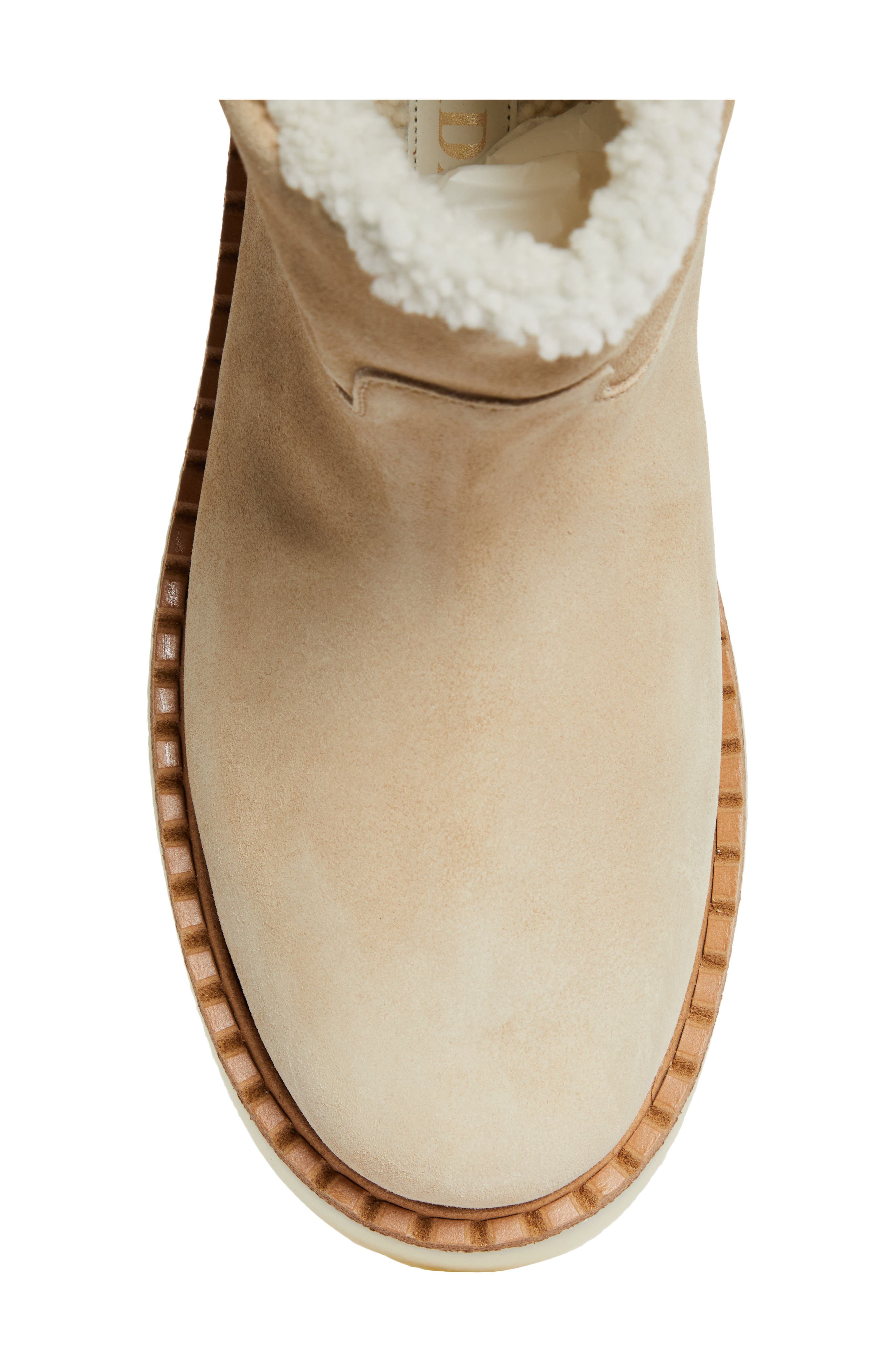 Prada Evolve Genuine Shearling Bootie, Alternate, color, Ecru