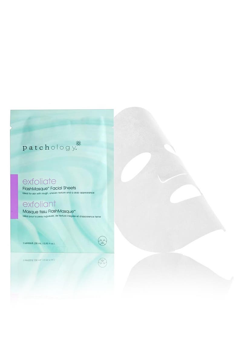 Patchology FlashMasque<sup>™</sup> Exfoliate Facial Sheets, Main, color,