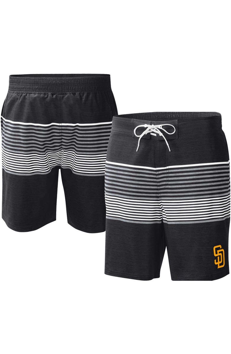 G-III SPORTS BY CARL BANKS Men's G-III Sports by Carl Banks  Black San Diego Padres Coastline Volley Swim Shorts, Main, color, Black