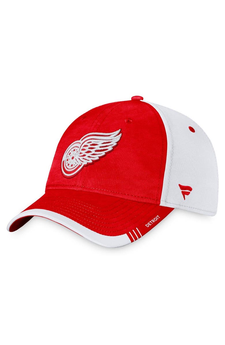 FANATICS Men's Fanatics Branded Red/White Detroit Red Wings Authentic Pro Rink Camo Flex Hat, Main, color, 