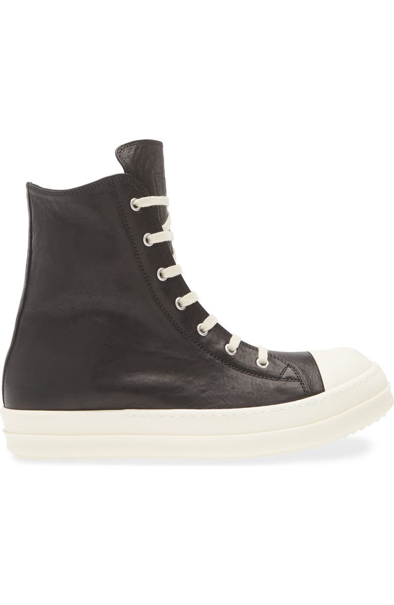 Rick Owens Hollywood Leather High Top Sneaker, Alternate, color,