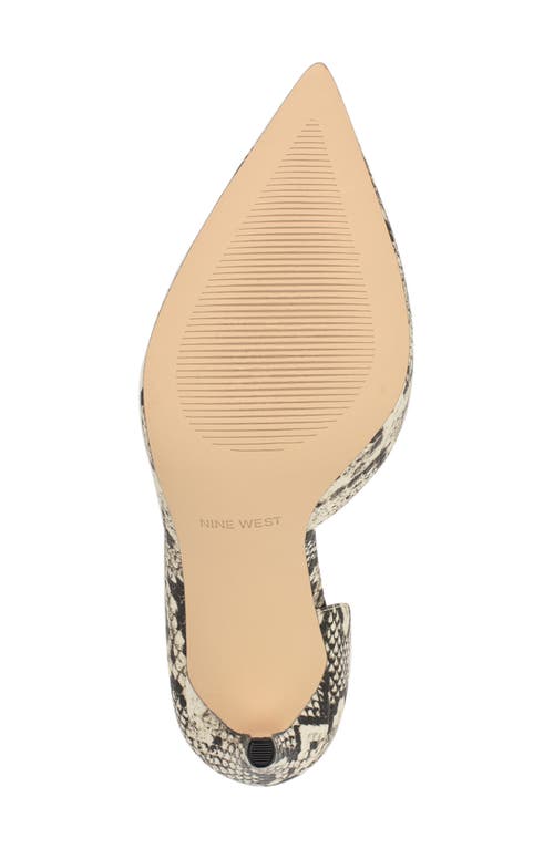 Nine West Folowe Half D'orsay Pointed Toe Pump In Gray