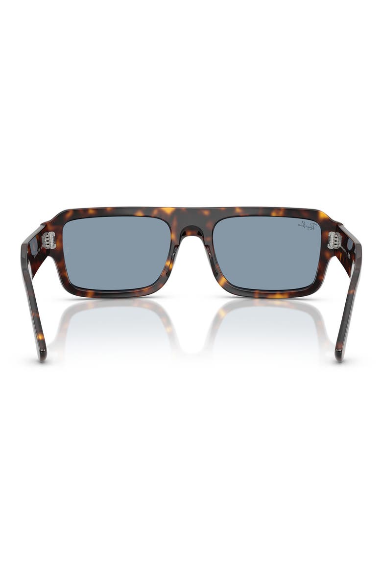 56mm Rectangular Sunglasses, Alternate, color, HAVANA / BLUE