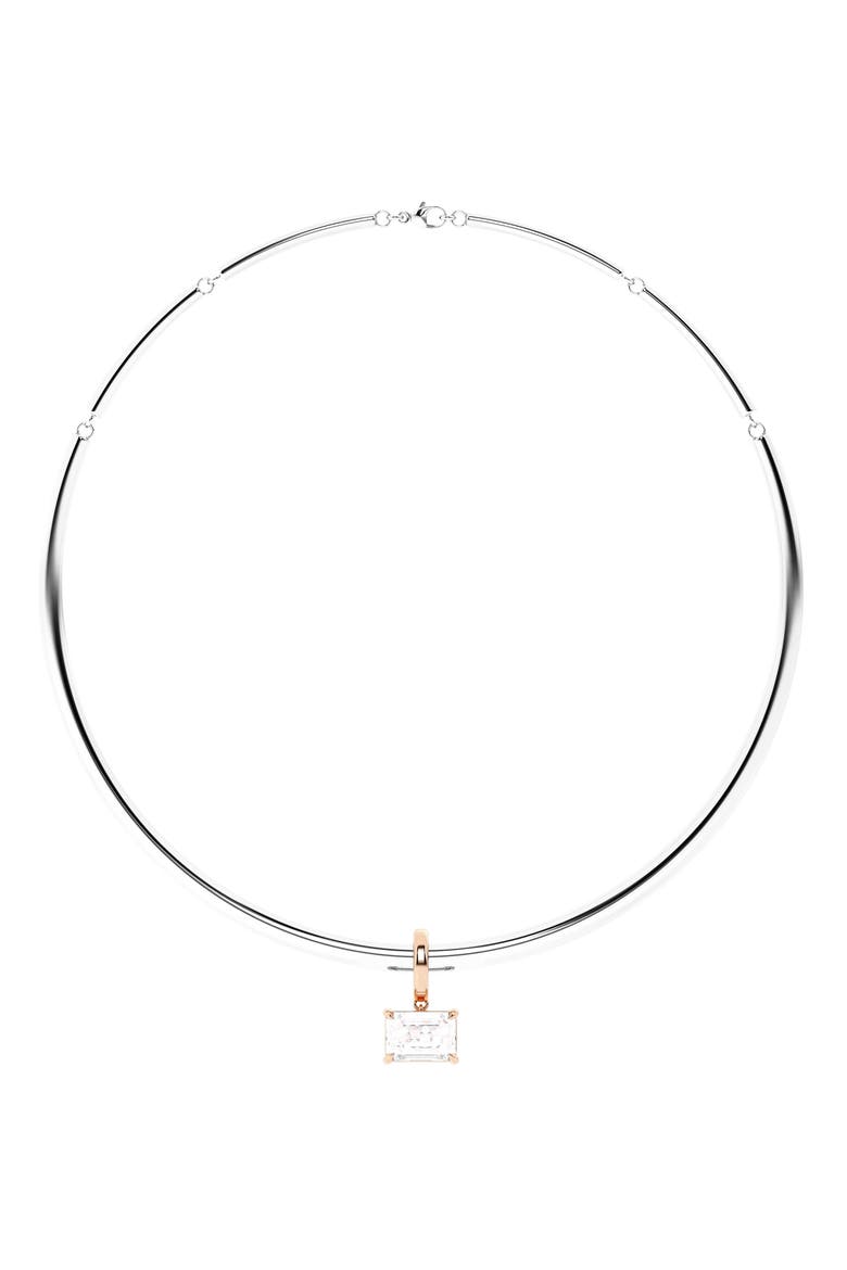 The Rosetta Lab Grown Diamond Collar Necklace, Alternate, color, 18K WHITE GOLD
