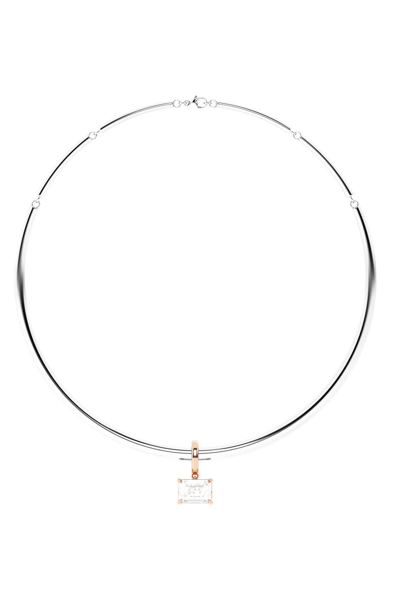 HauteCarat The Rosetta Lab Grown Diamond Collar Necklace, Alternate, color, 18K White Gold