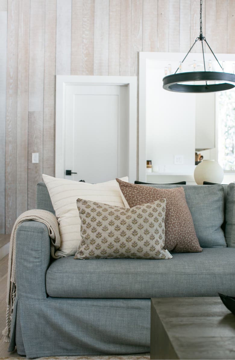 Linen & James Sophia Cream Stripe Pillow Cover, Alternate, color, 