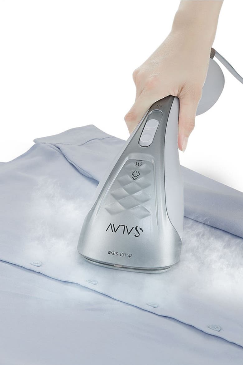 Rose Gold HS-100 Duopress Hand Held Garment Steamer & Iron, Main, color, SILVER
