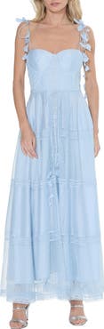 CIEBON Eva Tie Strap Fit & Flare Gown
